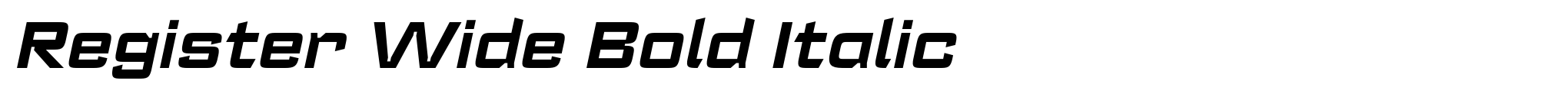 Register Wide Bold Italic image